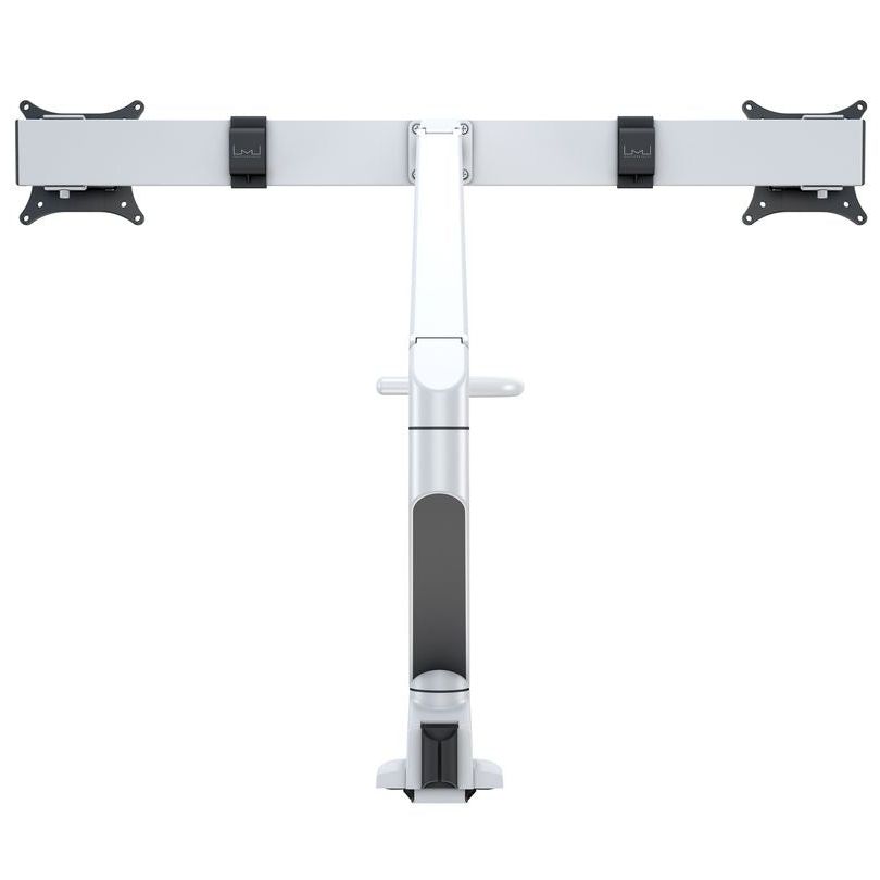 Light Gray Multibrackets M VESA Gas Lift Arm w. Duo Crossbar 2 White