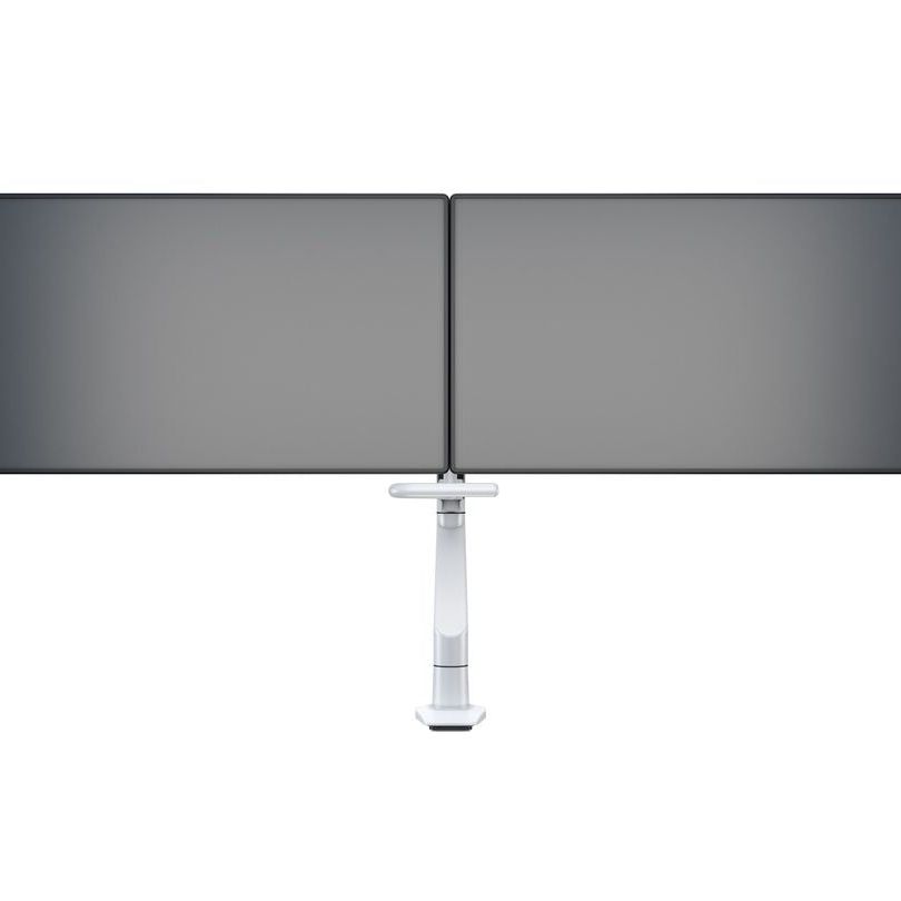 Slate Gray Multibrackets M VESA Gas Lift Arm w. Duo Crossbar 2 White