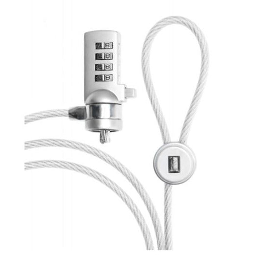 Light Gray Multibrackets M Security Cable 4 Wheel Combination Lock