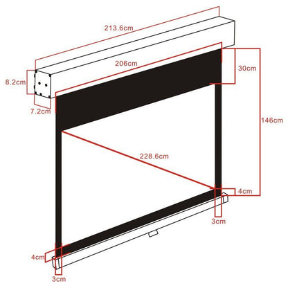 Black Multibrackets M 16:9 Manual Projection Screen 200x112, 90"