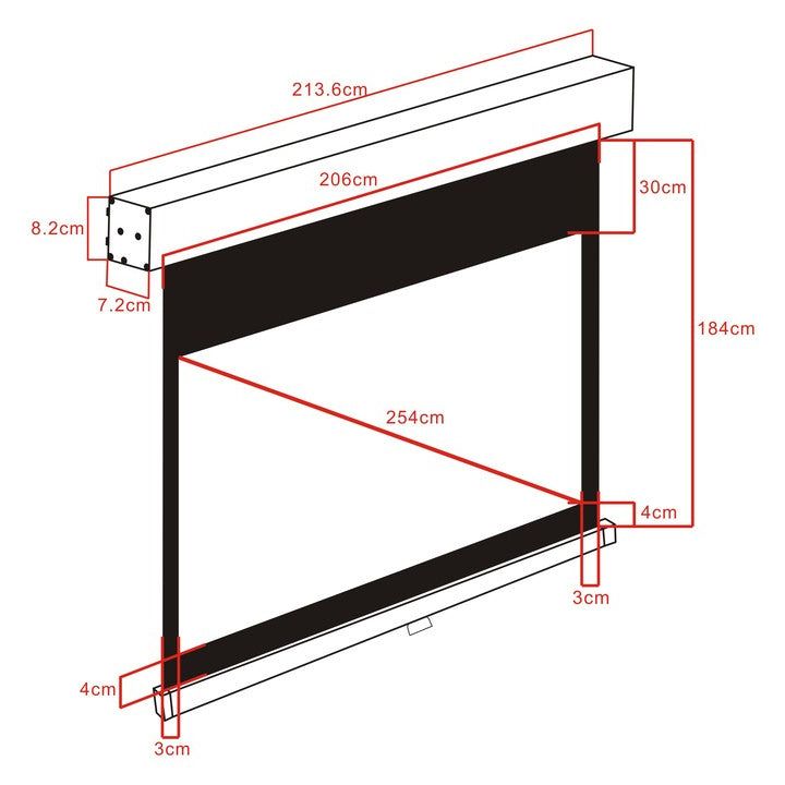 Misty Rose Multibrackets M 4:3 Manual Projection Screen 200x150, 100"