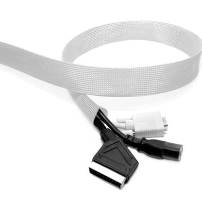 Light Gray Multibrackets M Universal Cable Sock Roll Silver 40mm-W 50m-L
