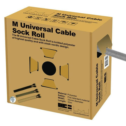 Dark Khaki Multibrackets M Universal Cable Sock Roll Silver 55mm-W 50m-L