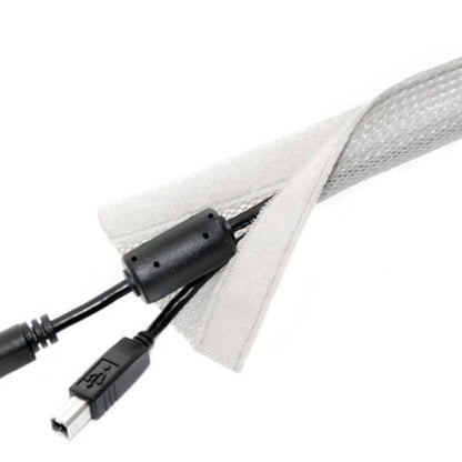Dark Slate Gray Multibrackets M Cable Sock Roll Velcro Silver 50m-L