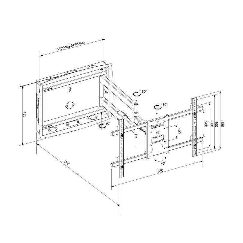 Lavender Multibrackets M Recessed Full Motion Flexarm