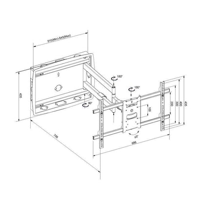 Lavender Multibrackets M Recessed Full Motion Flexarm