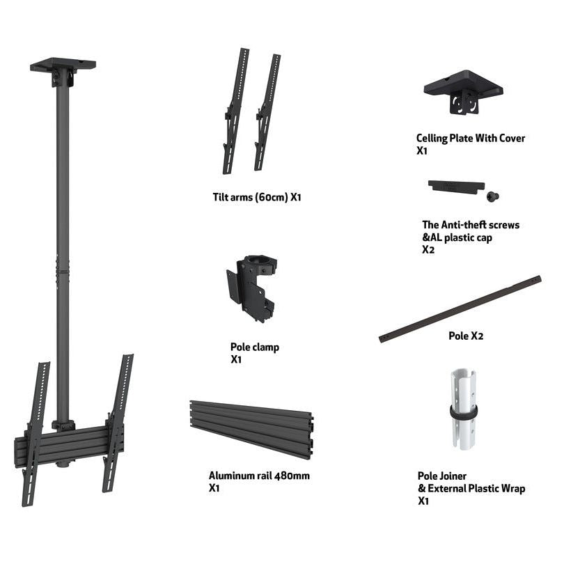 Dark Slate Gray Multibrackets M Ceiling Mount Pro MBC1UP 400x600