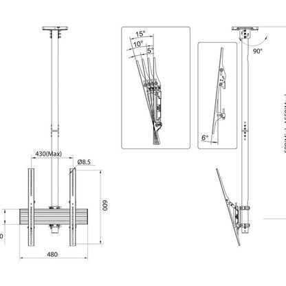 Lavender Multibrackets M Ceiling Mount Pro MBC1UP 400x600