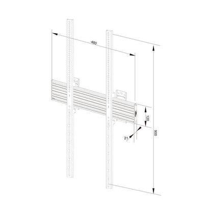 Lavender Multibrackets M Wallmount Pro MBW1UP 400x900 Fixed Black