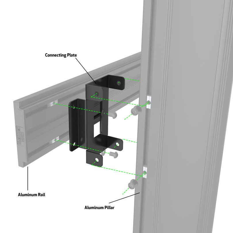Dark Gray Multibrackets M Pro Series - Connecting plate