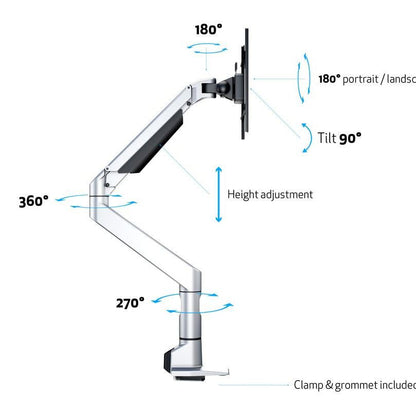 Lavender Multibrackets M VESA Gas Lift XL Single Silver HD