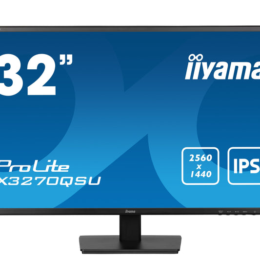 Dark Cyan iiyama ProLite X3270QSU-B1 computer monitor 81.3 cm (32") 2560 x 1440 pixels Wide Quad HD LED Black