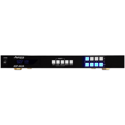 Black Aurora Multimedia ASP-442A 4x4 HDMI 2.0A Matrix 4K60Hz UHD