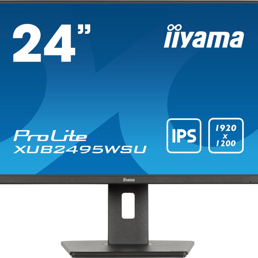 Dark Cyan iiyama ProLite XUB2495WSU-B7 computer monitor 61 cm (24") 1920 x 1200 pixels 4K Ultra HD LED Black