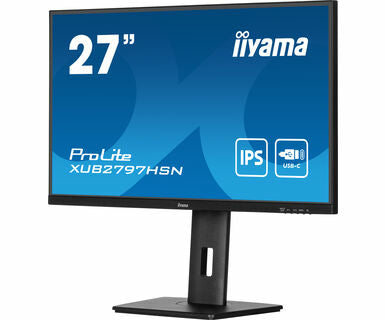 Dark Cyan iiyama ProLite XUB2797QSU-B1 computer monitor 61 cm (24") 2560 x 1440 pixels Wide Quad HD LED Black