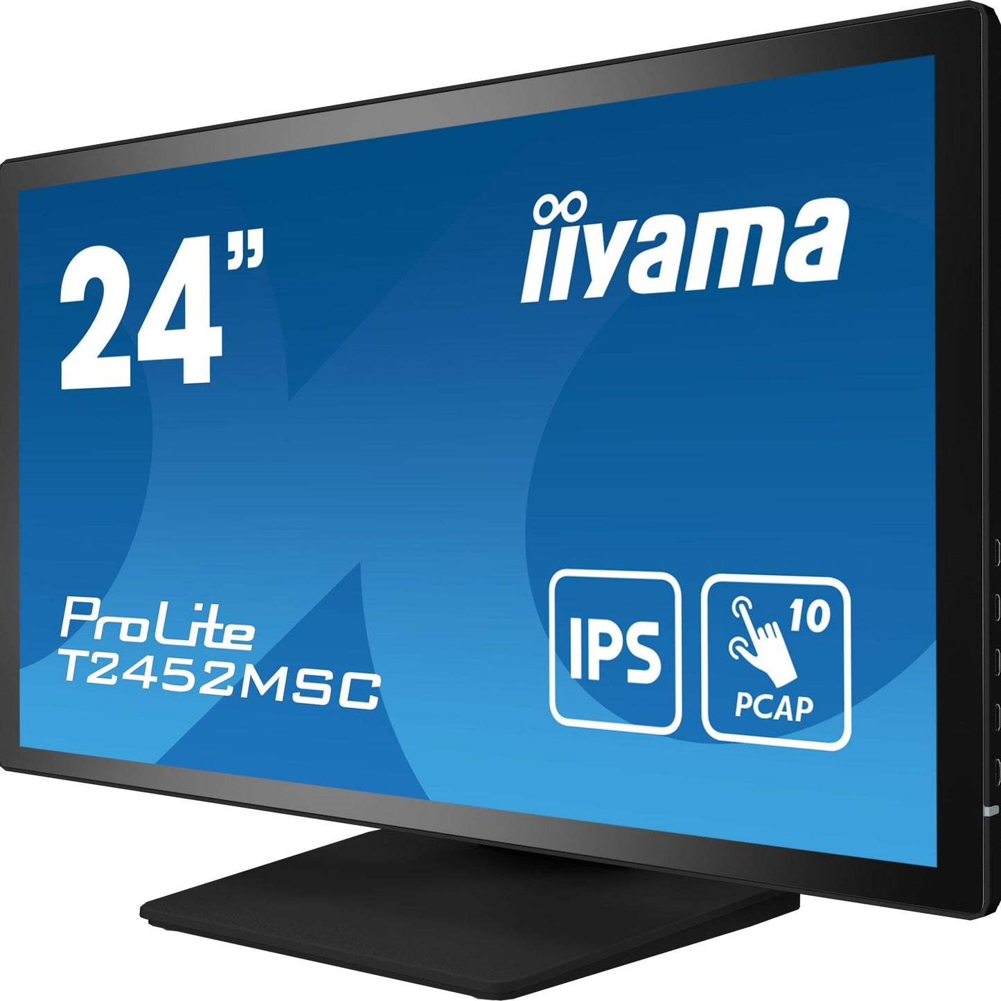 Dark Cyan iiyama ProLite T2452MSC-B1 computer monitor 60.5 cm (23.8") 1920 x 1080 pixels Full HD LCD Touchscreen Multi-user Black