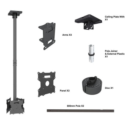Dark Slate Gray Multibrackets M Ceiling Mount Pro Triple 32BDL-4050D