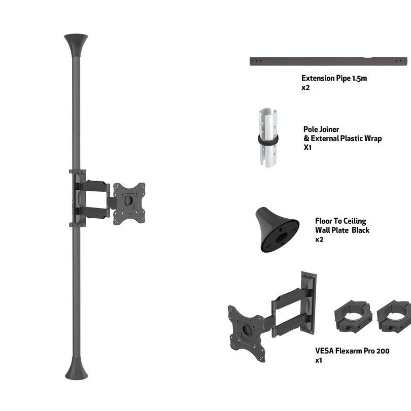 Dark Slate Gray Multibrackets M Floor to Ceiling Mount Pro MBFC1F, VESA200
