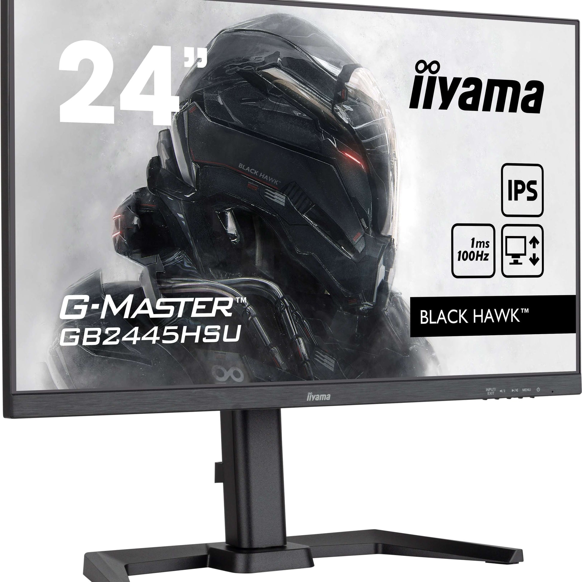 Light Gray iiyama G-MASTER GB2445HSU-B2 LED display 60.5 cm (23.8") 1920 x 1080 pixels Full HD Black