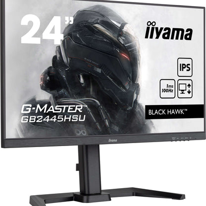 Light Gray iiyama G-MASTER GB2445HSU-B2 LED display 60.5 cm (23.8") 1920 x 1080 pixels Full HD Black