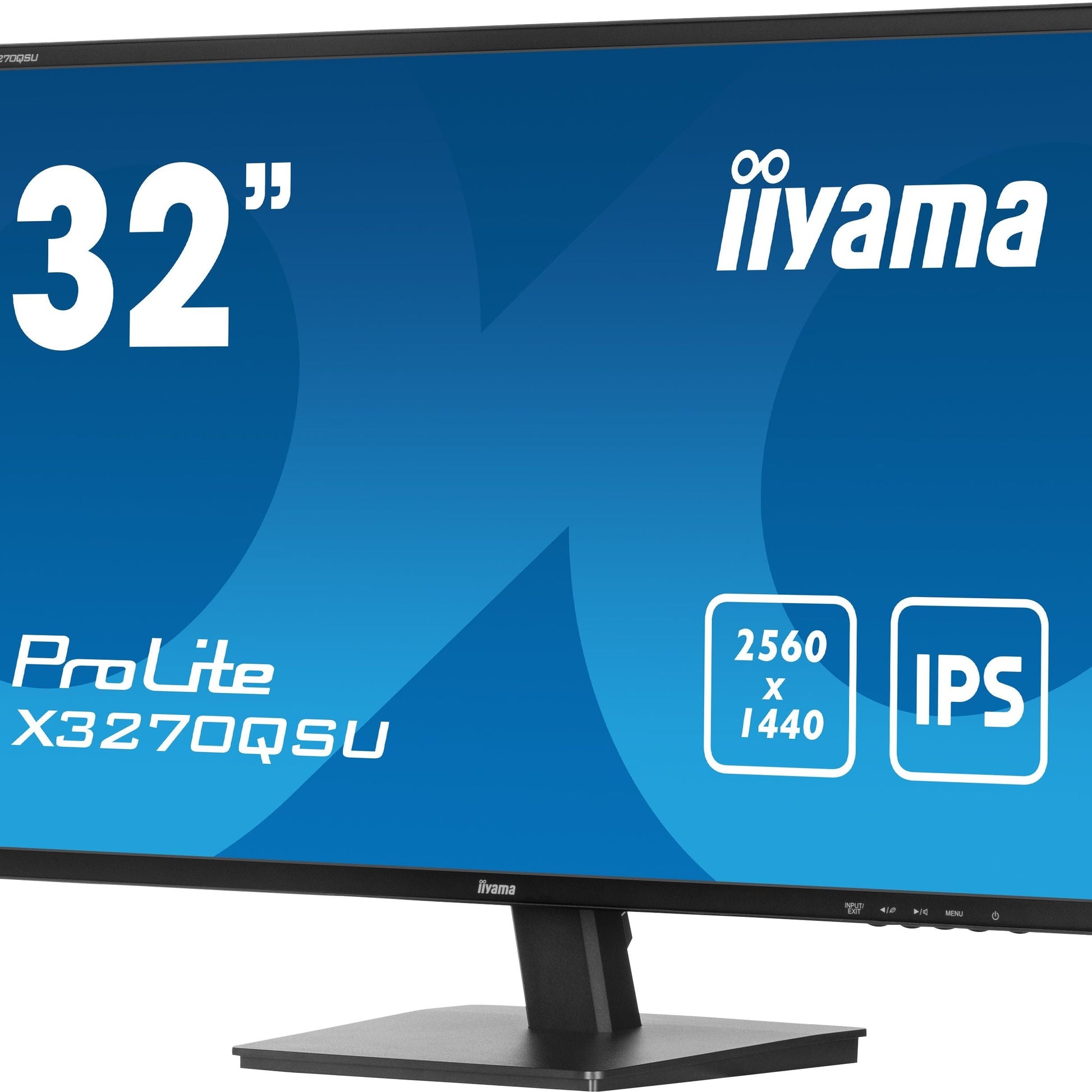 Dark Cyan iiyama ProLite X3270QSU-B1 computer monitor 81.3 cm (32") 2560 x 1440 pixels Wide Quad HD LED Black