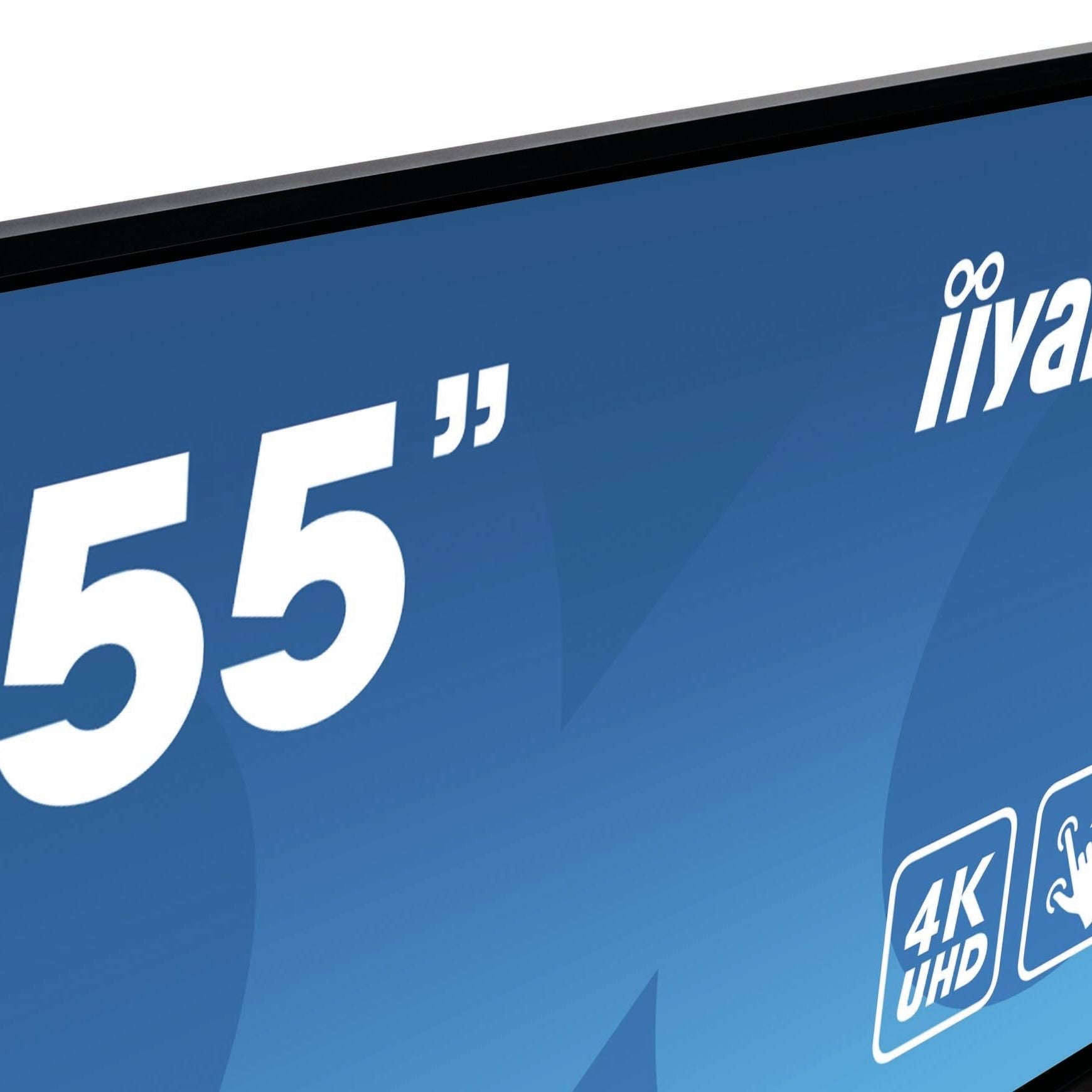 Steel Blue iiyama TE5503MIS-B2AG interactive whiteboard 139.7 cm (55") 3840 x 2160 pixels Touchscreen Black