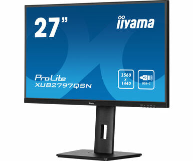 Dark Cyan iiyama ProLite XUB2797QSN-B1 computer monitor 68.6 cm (27") 2560 x 1440 pixels Wide Quad HD LED Black