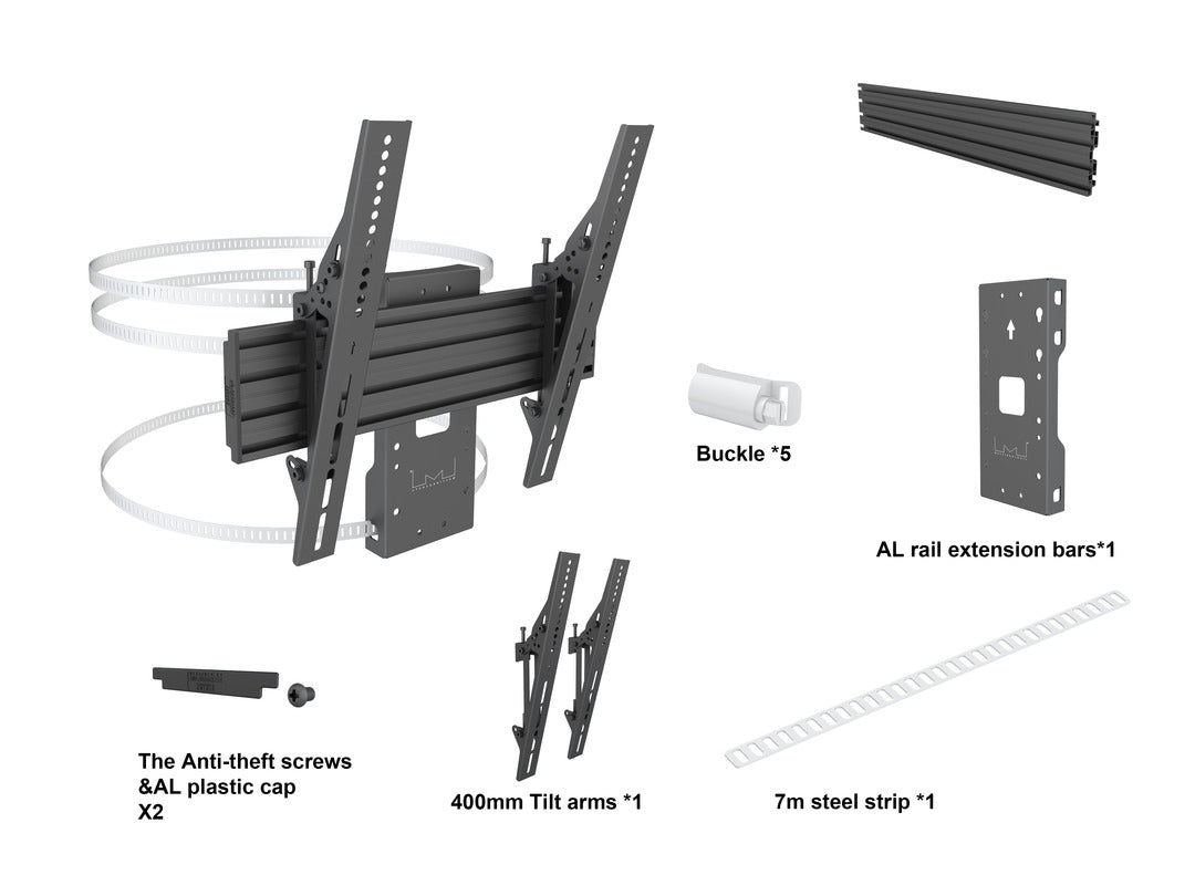 Dim Gray Multibrackets Pro Series - M Wallmount Column