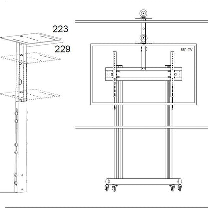 Lavender Multibrackets M Public Display Camera Holder 65"-110" Black