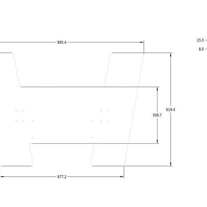 Dark Slate Gray Multibrackets M Floorbase 60 & 120kg White
