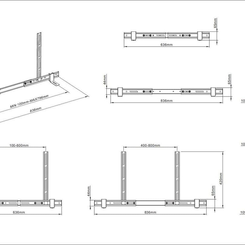 Lavender Multibrackets M Universal Soundbar Mount 55"-110"