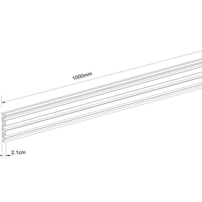 Light Gray Multibrackets M Pro Series - Single Screen Rail 100cm Black