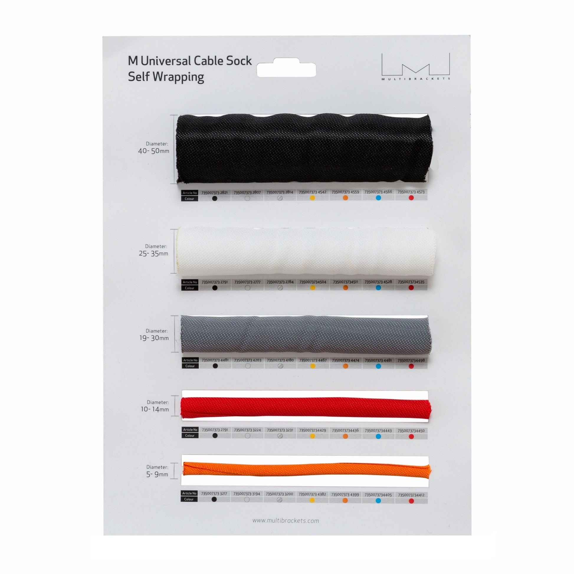 Light Gray Multibrackets M Cable Sock Display - ENG