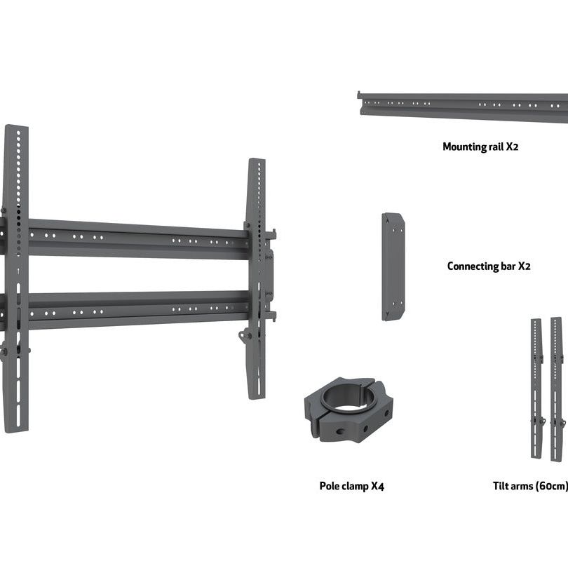 Dim Gray Multibrackets M Pro Series - Dual Pole bracket 800X600