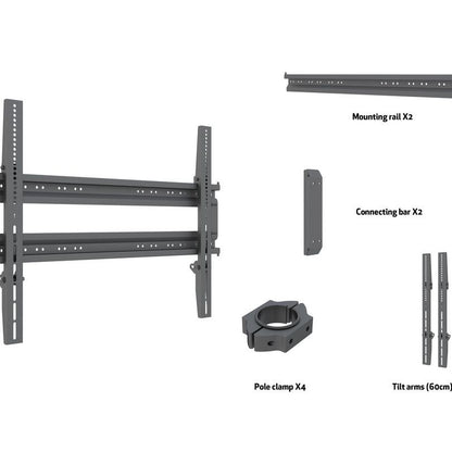 Dim Gray Multibrackets M Pro Series - Dual Pole bracket 800X600