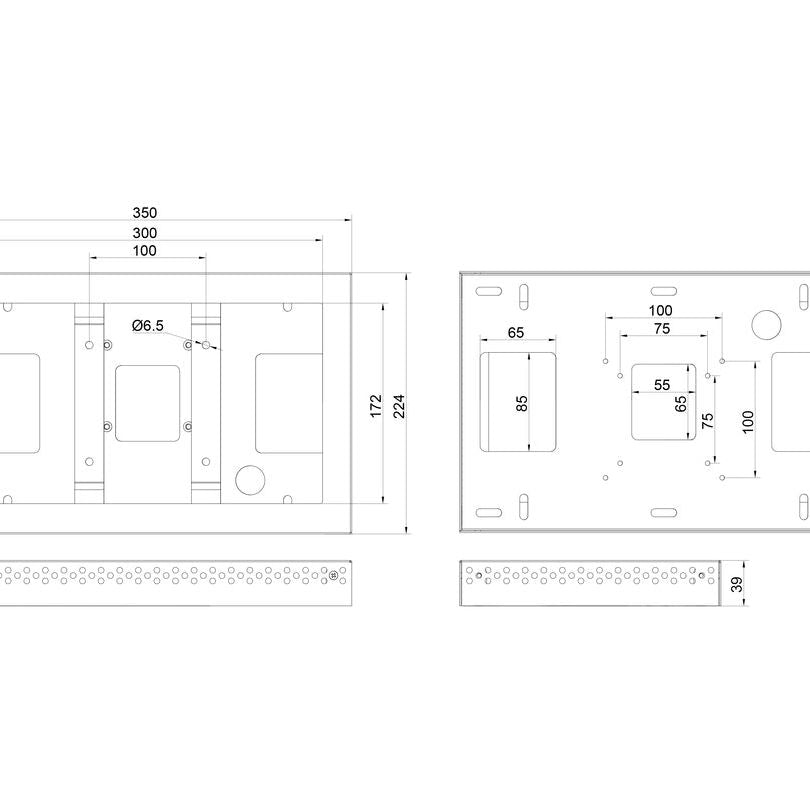 Light Gray Multibrackets M Pro Series Enclosure QB13R & QB13R-T White