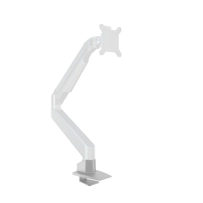 Light Gray Multibrackets M Gas Lift Single Desk Clamp Silver