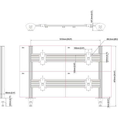 Light Gray Multibrackets M Pro Series - Monitorstand Column 75cm