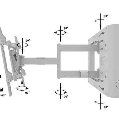 Gray Multibrackets M Hospitality Flexarm with STB Enclosure White