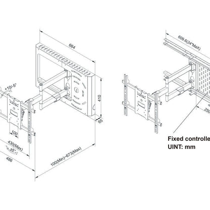 Lavender Multibrackets M Hospitality Flexarm with STB Enclosure White