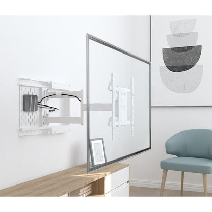 Light Gray Multibrackets M Hospitality Flexarm with STB Enclosure White