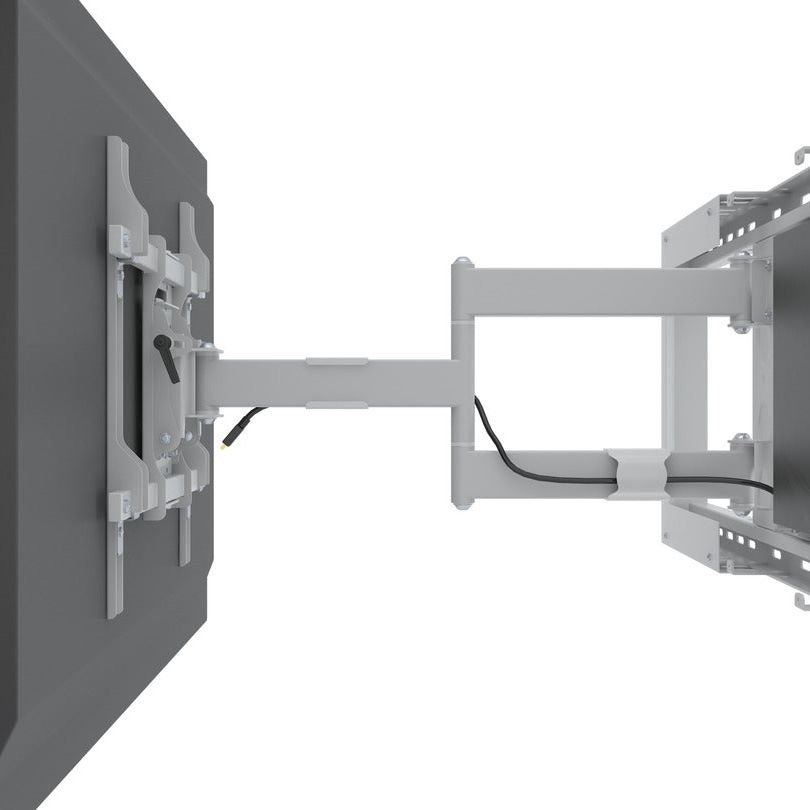 Slate Gray Multibrackets M Hospitality Flexarm with STB Enclosure White