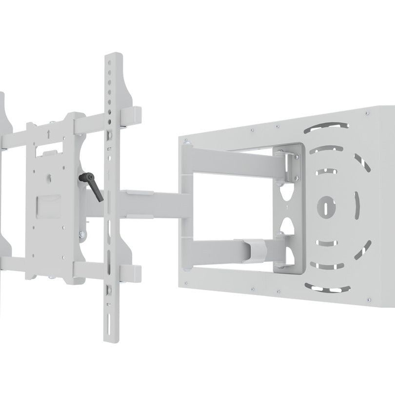 Light Gray Multibrackets M Hospitality Flexarm with STB Enclosure White