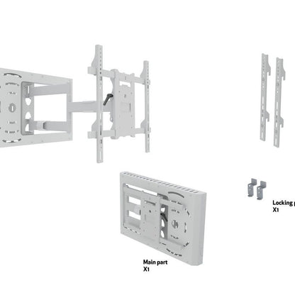 Gray Multibrackets M Hospitality Flexarm with STB Enclosure White