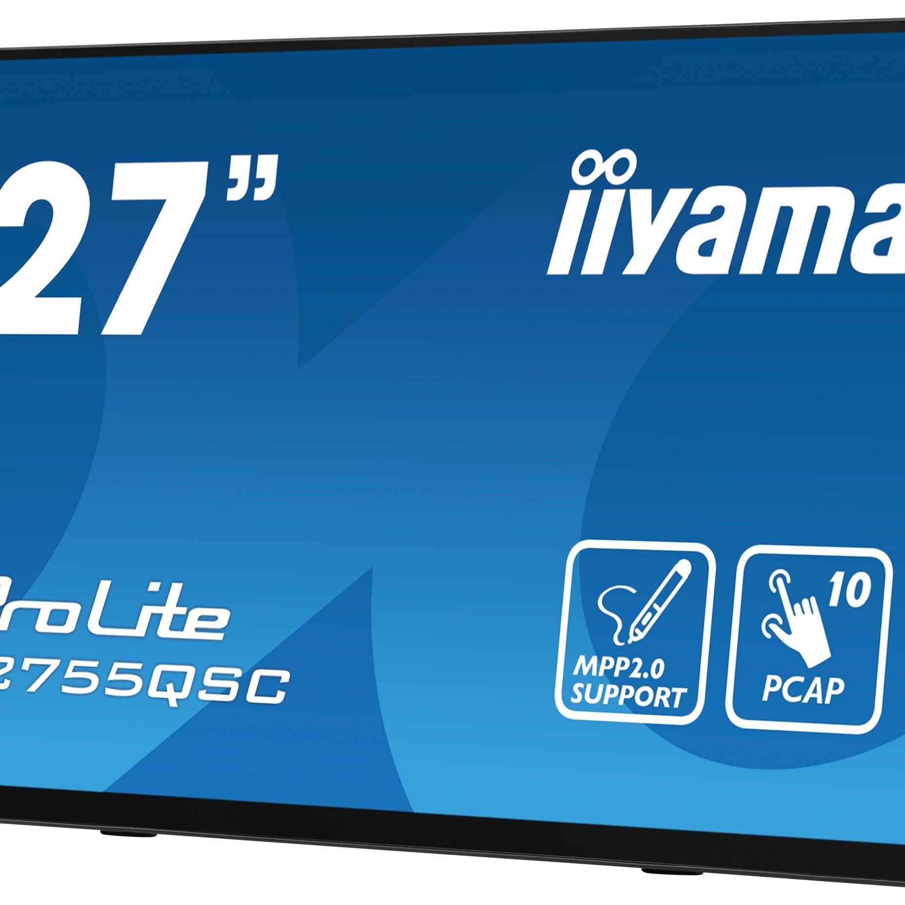 Dark Cyan iiyama ProLite T2755QSC-B1 computer monitor 68.6 cm (27") 2560 x 1440 pixels Full HD LCD Touchscreen Black