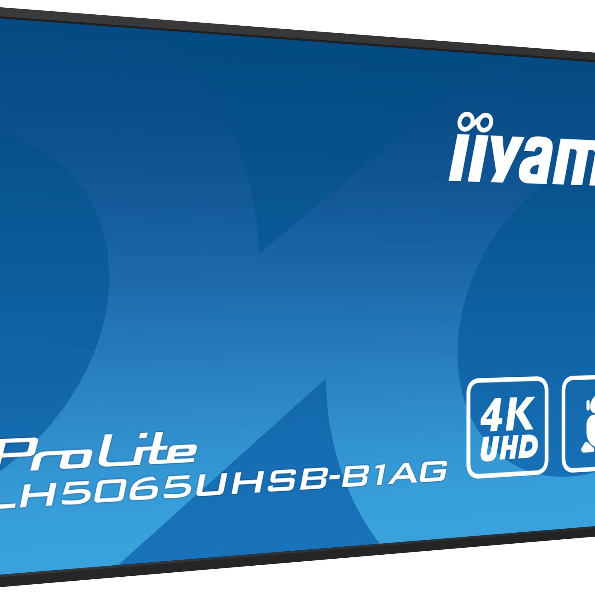 Dark Cyan iiyama LH5065UHSB-B1AG Signage Display Digital signage flat panel 125.7 cm (49.5") LCD Wi-Fi 800 cd/m² 4K Ultra HD Black Built-in processor Android 11 24/7