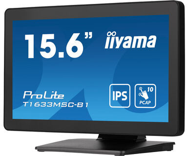Dark Slate Blue iiyama ProLite T1633MSC-B1 computer monitor 39.6 cm (15.6") 1920 x 1080 pixels Full HD LCD Touchscreen Black