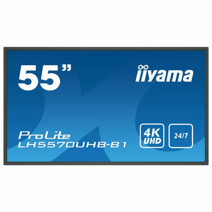 Dark Cyan iiyama ProLite LH5570UHB-B1 55" Large Format Display with 24/7, 4K UHD, Android 9.0 and 700cd/m² High Brightness