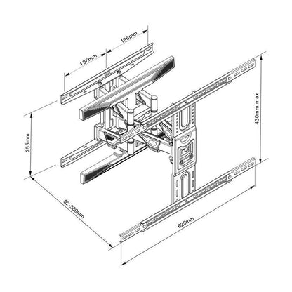 Dark Slate Gray Multibrackets M VESA Flexarm L Full Motion Dual