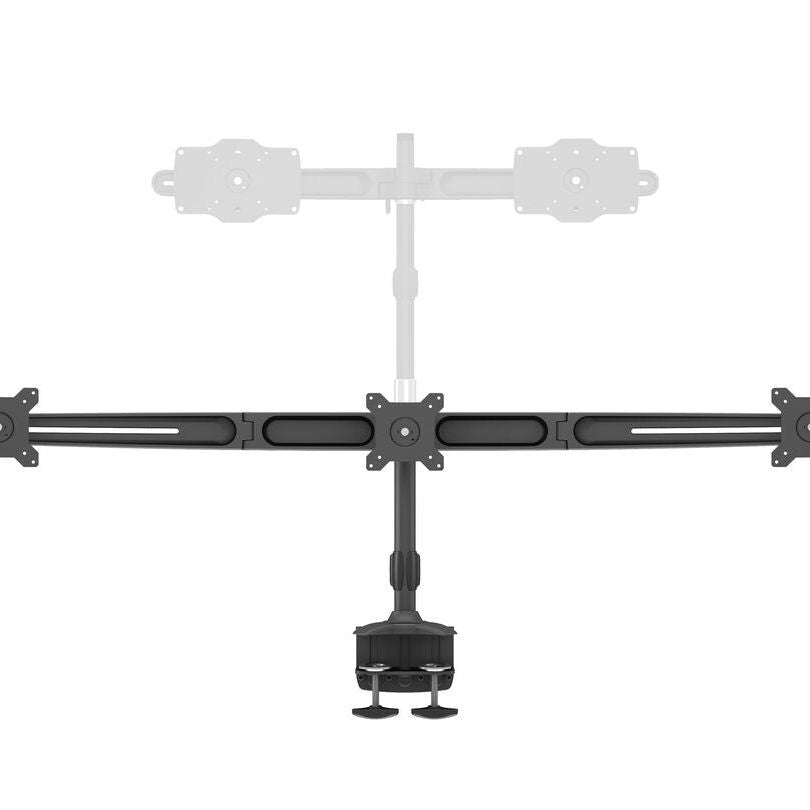 Light Gray Multibrackets M VESA Desktopmount Triple Desk Clamp 15"-24"